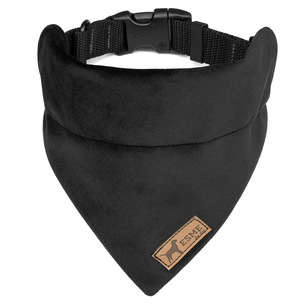 Sametová bandana pro psa – Onyx