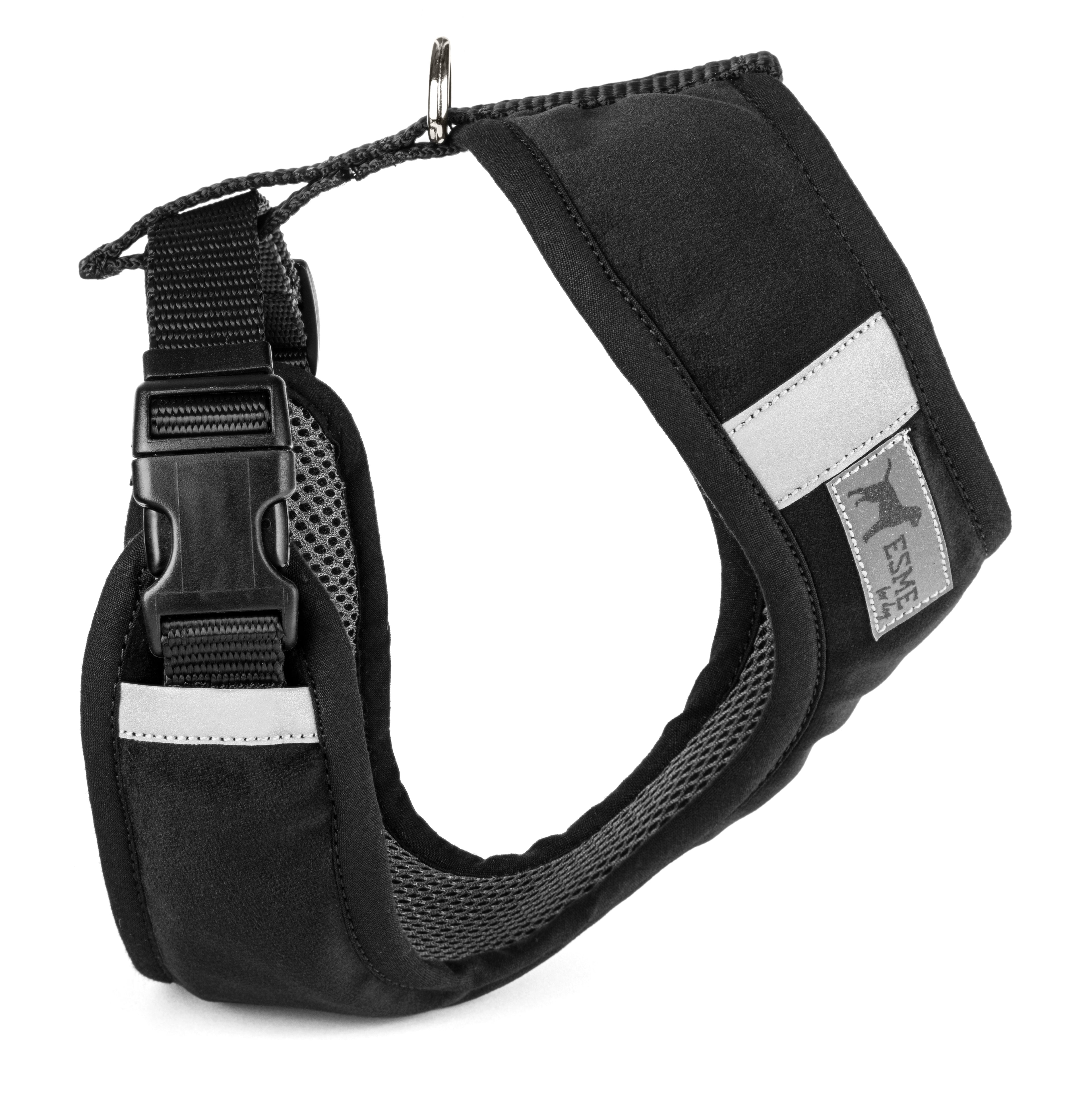 Polstrovaný postroj Soft Air pro mikro a malé psy – Onyx