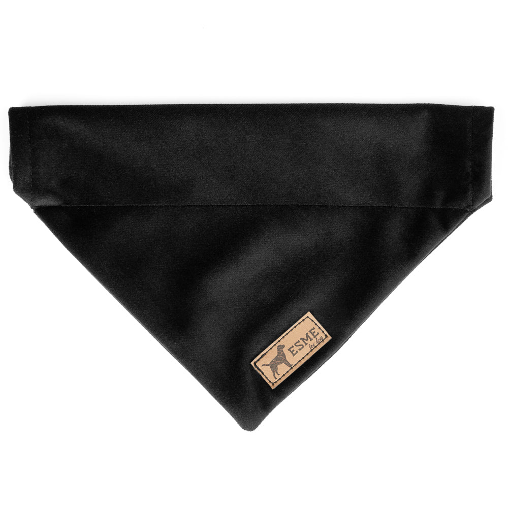 Sametová bandana pro psa – Onyx