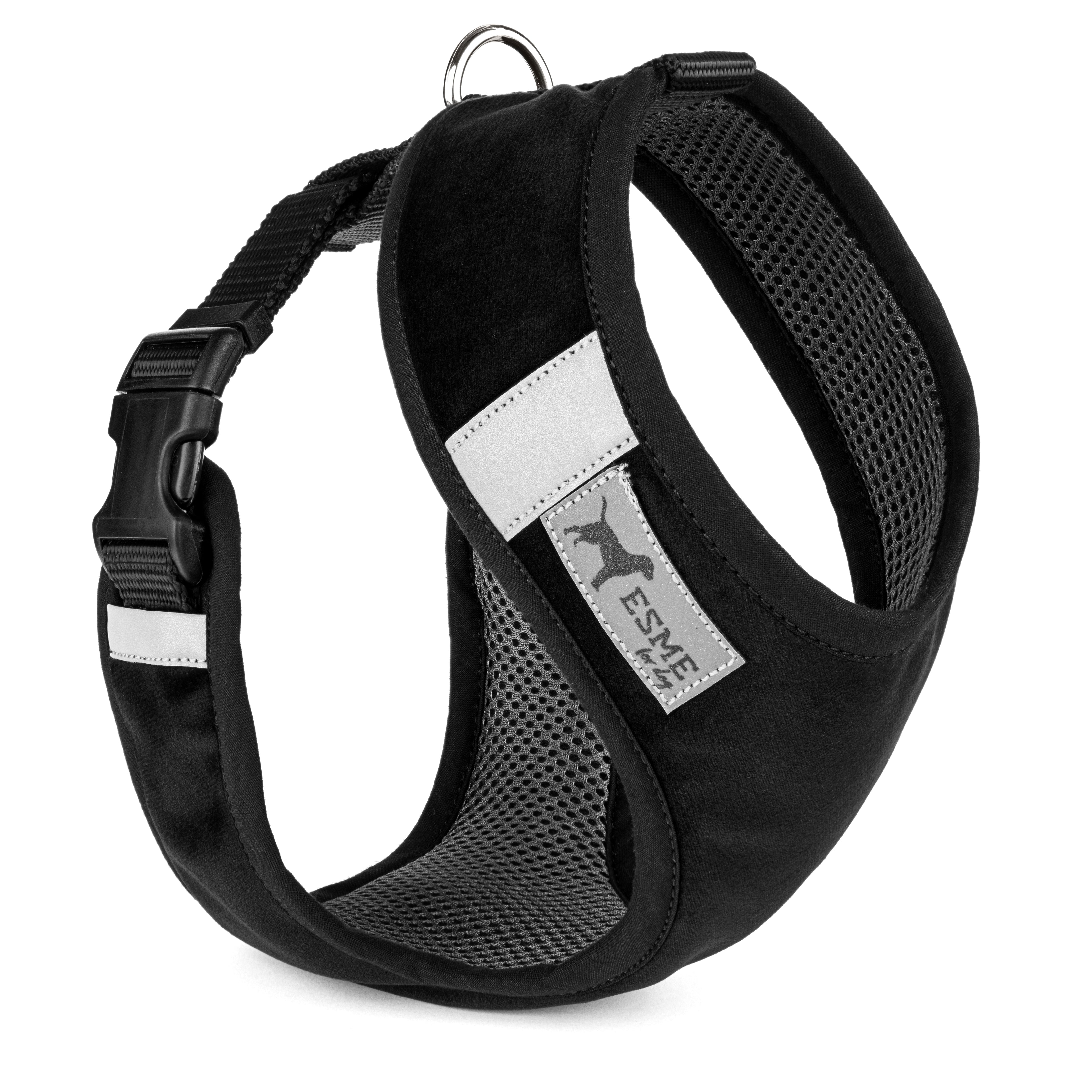 Polstrovaný postroj Soft Air pro mikro a malé psy – Onyx