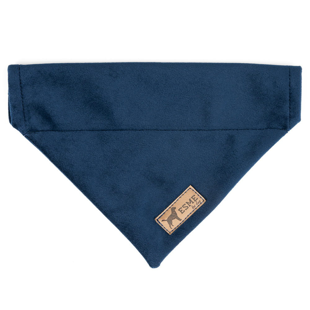 Sametová bandana pro psa – Indygo