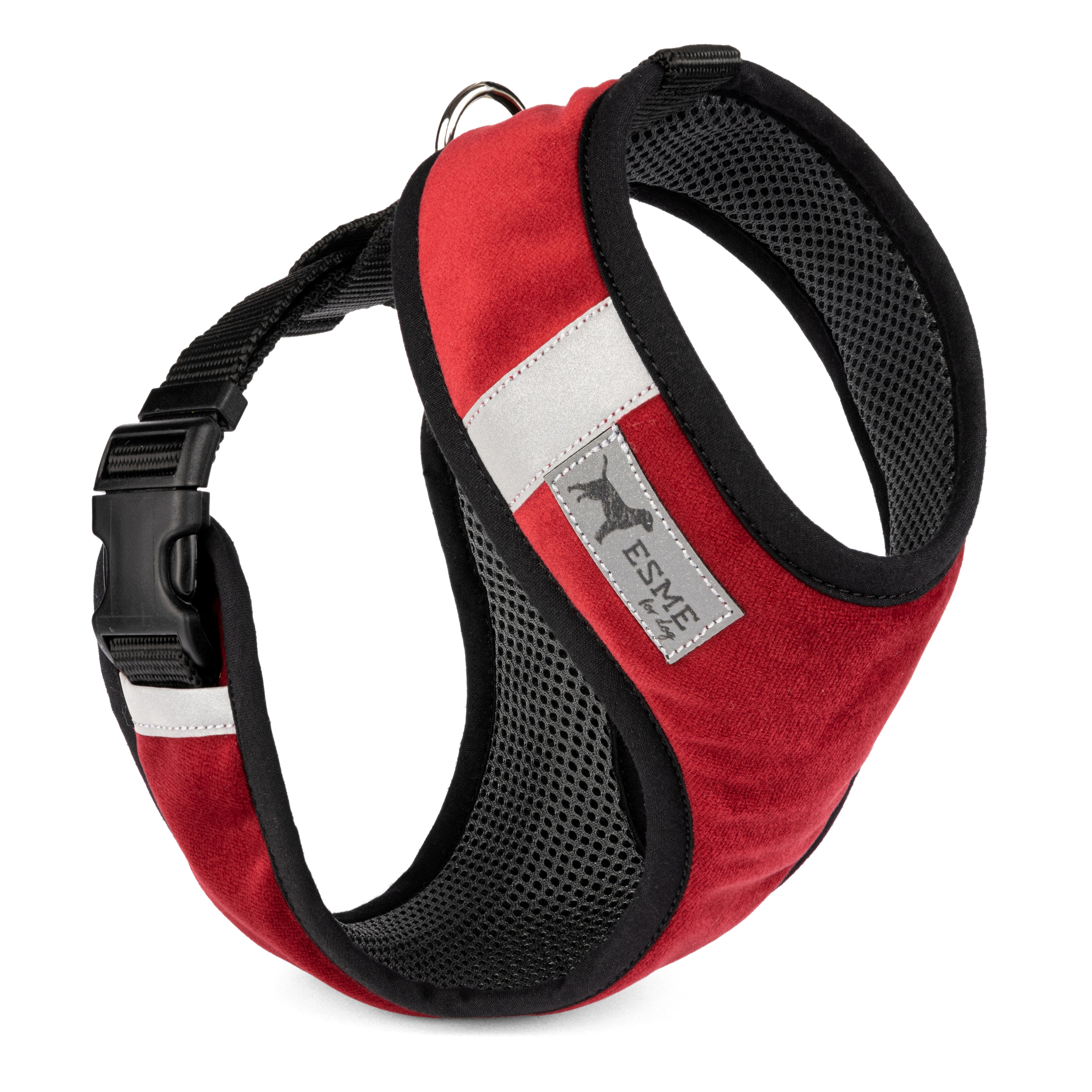 Polstrovaný postroj Soft Air pro mikro a malé psy - Cherry