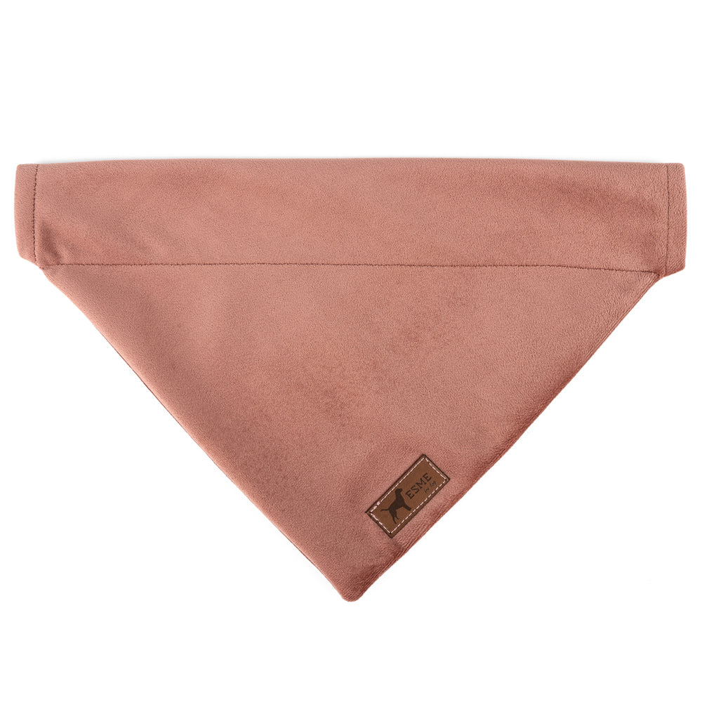 Sametová bandana pro psa – Dusty Rose