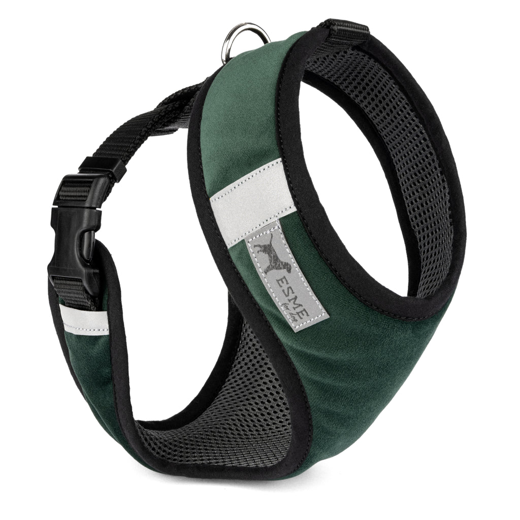 Polstrovaný postroj Soft Air pro mikro a malé psy - Avocado