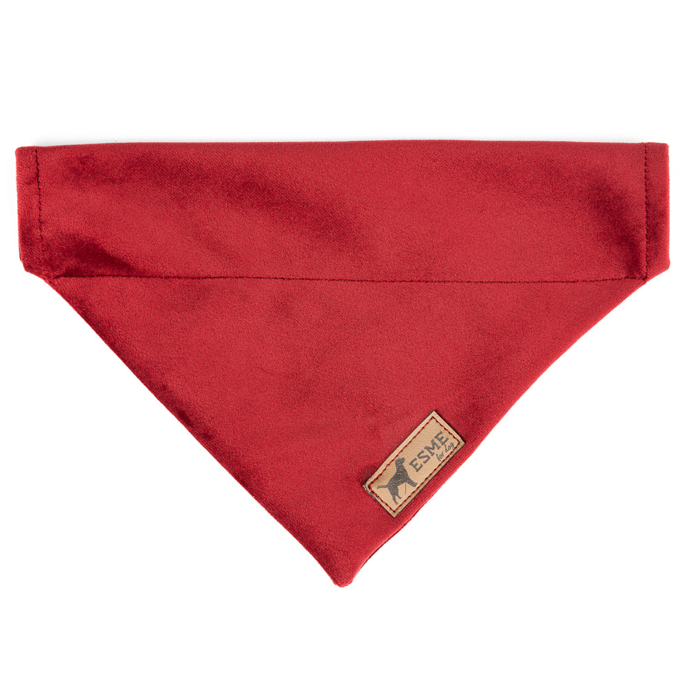 Sametová bandana pro psa – Cherry