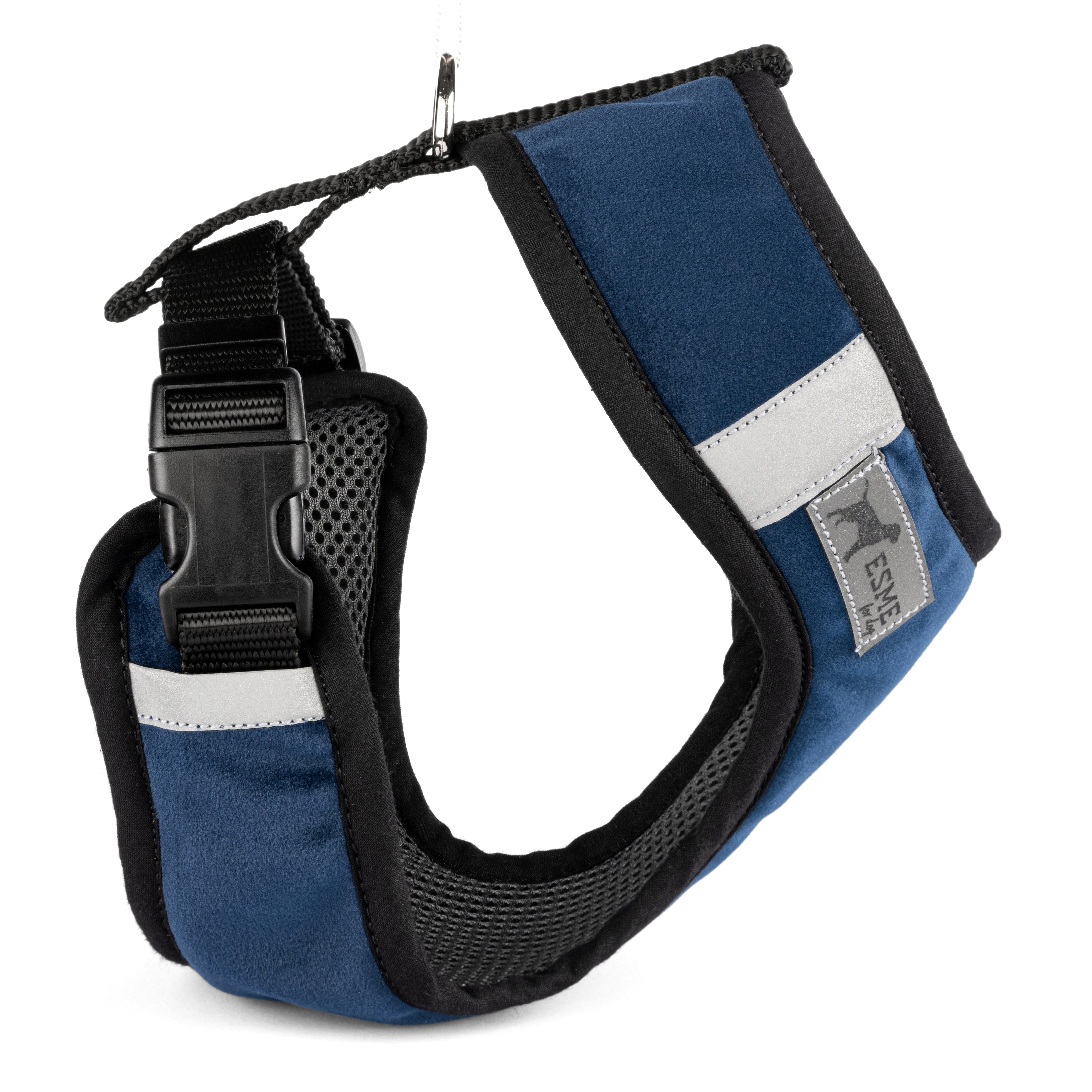 Polstrovaný postroj Soft Air pro mikro a malé psy - Indygo