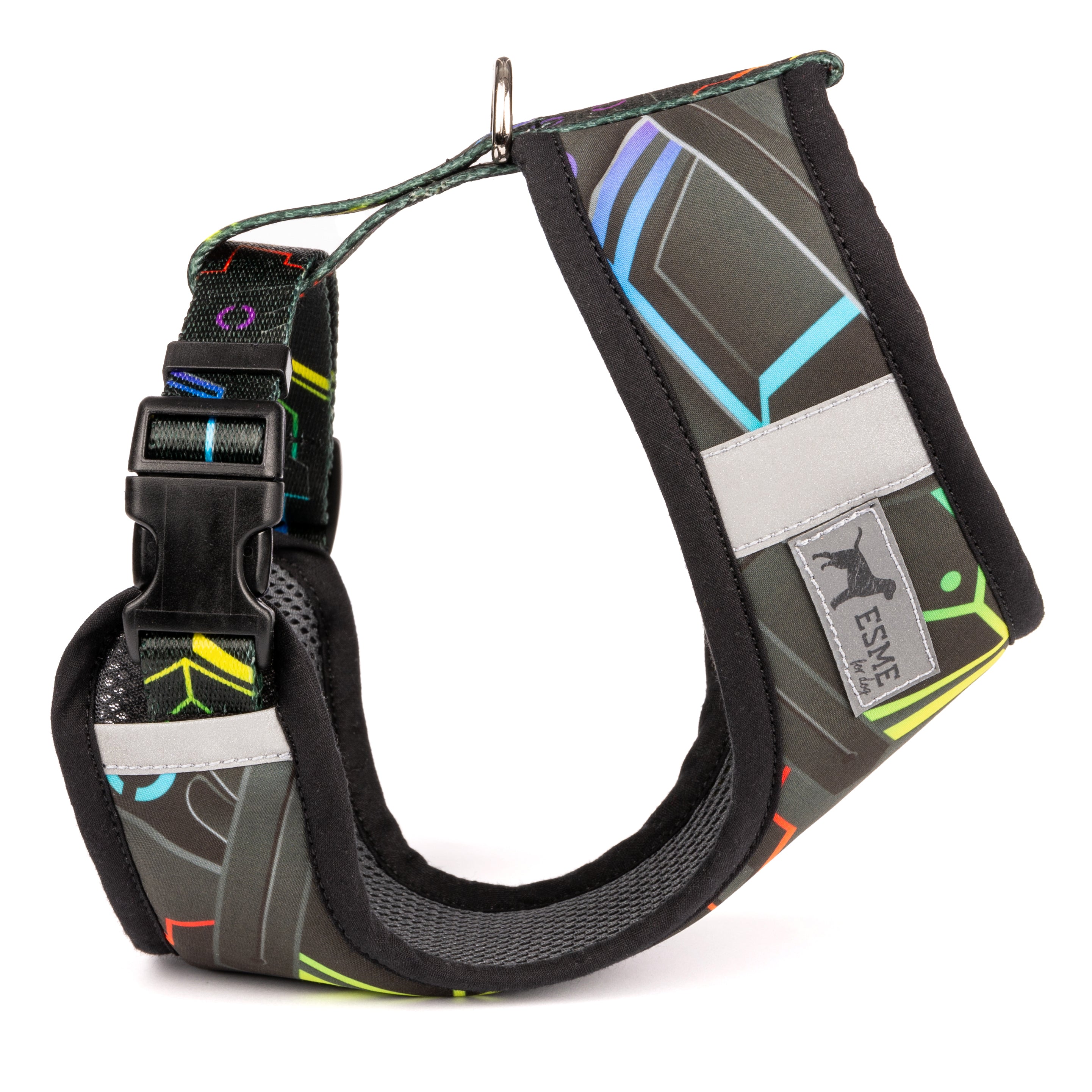 Polstrovaný postroj Soft Air pro mikro a malé psy – Cyber Space