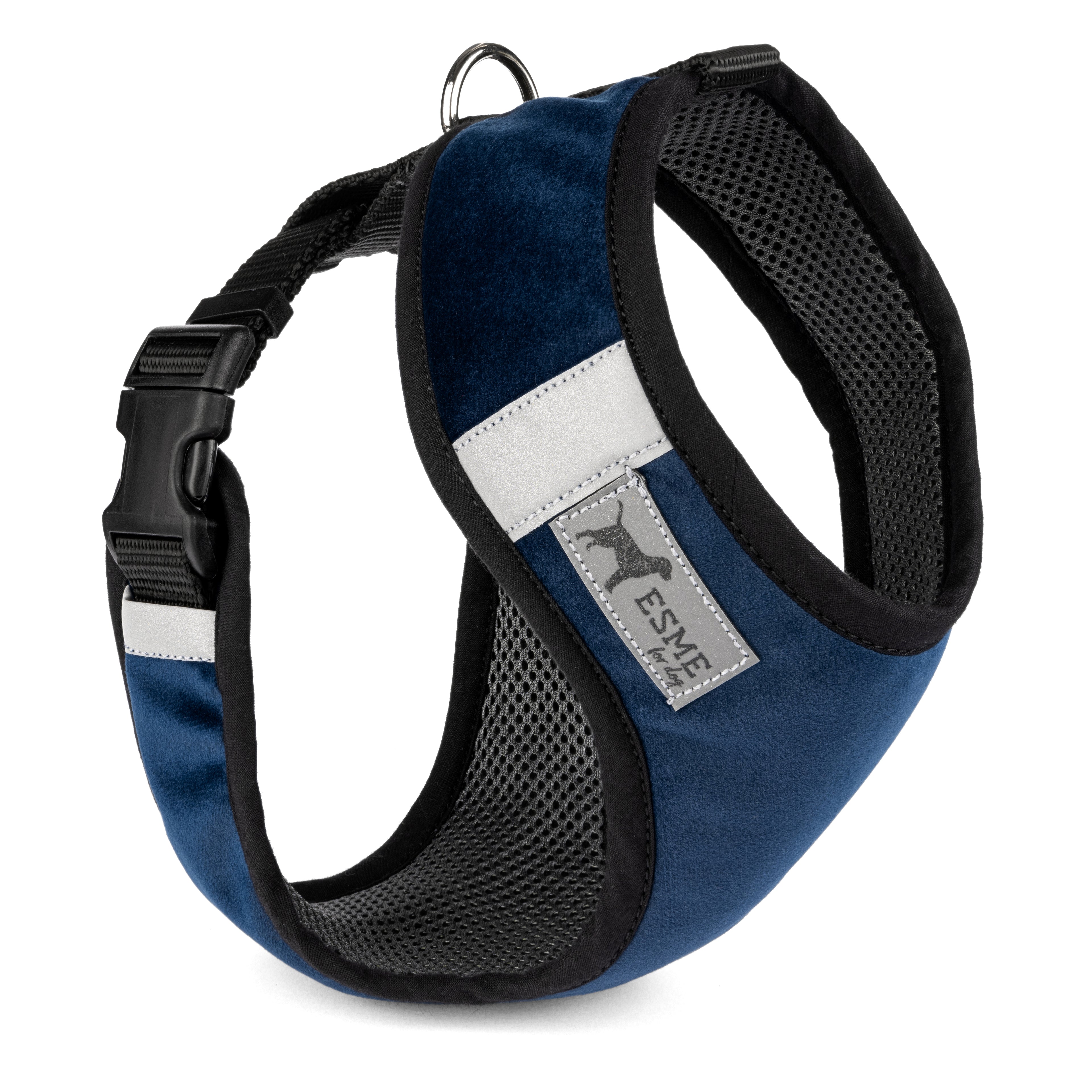 Polstrovaný postroj Soft Air pro mikro a malé psy - Indygo